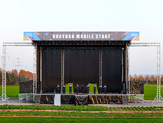 mobile stage semi trailer